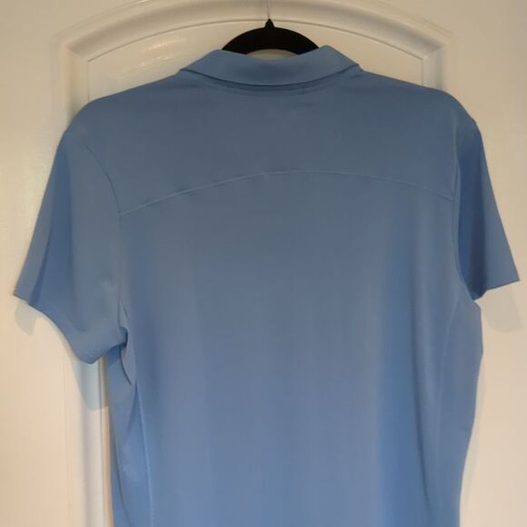 Adidas Preppy Tennis Dress Blue Button Down Polo 1 piece Athletic Flippy Skirt L - Picture 7 of 8